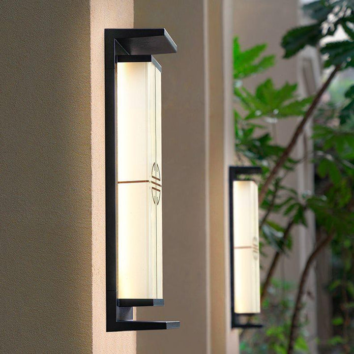 Contemporary Industrial Rectangular Aluminum Stainless Steel LED Outdoor Solar Wall Sconce Lamp For Outdoor Patio | Bowlift
