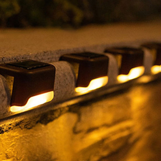 Contemporary Industrial PP Square Waterproof LED Solar Outdoor Step Light For Garden | Bowlift