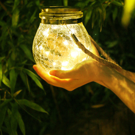 Modern Minimalist Solar Waterproof Round Bottle Round Cracked Glass ABS Stainless Steel LED Outdoor Light For Garden | Bowlift