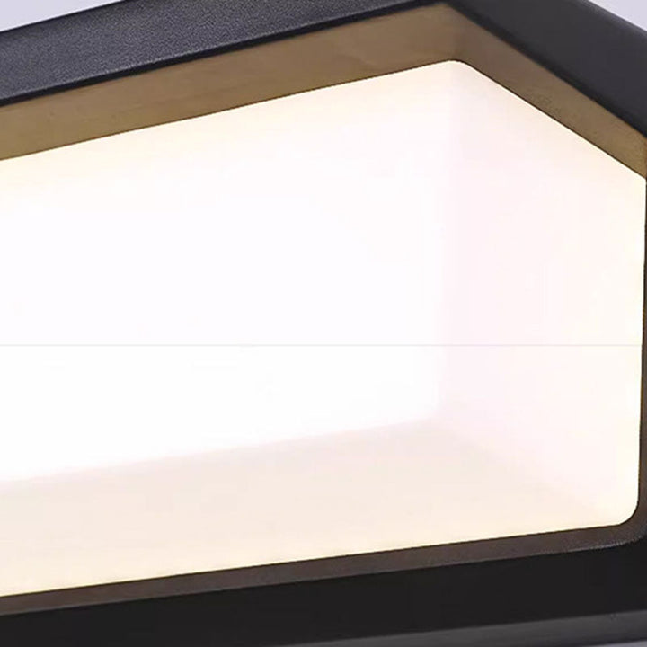 Modern Minimalist Waterproof Rectangle Oval PC Aluminum LED Wall Sconce Lamp For Outdoor | Bowlift