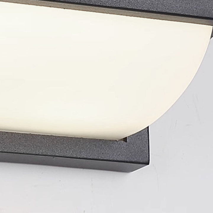 Modern Minimalist Waterproof Rectangle Oval PC Aluminum LED Wall Sconce Lamp For Outdoor | Bowlift