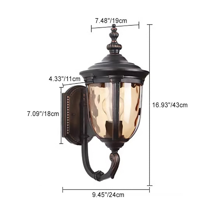 Contemporary Nordic Jar Aluminum Glass 1-Light Wall Sconce Lamp For Outdoor Patio | Bowlift