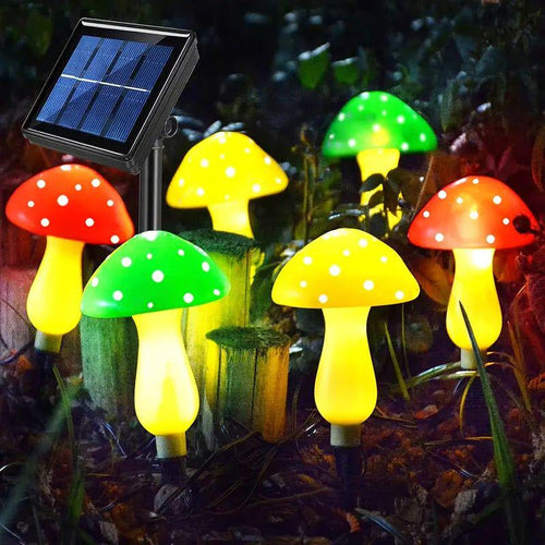 Contemporary Creative Waterproof Solar Mushroom Plastic LED Landscape Lighting Outdoor Lights For Garden | Bowlift