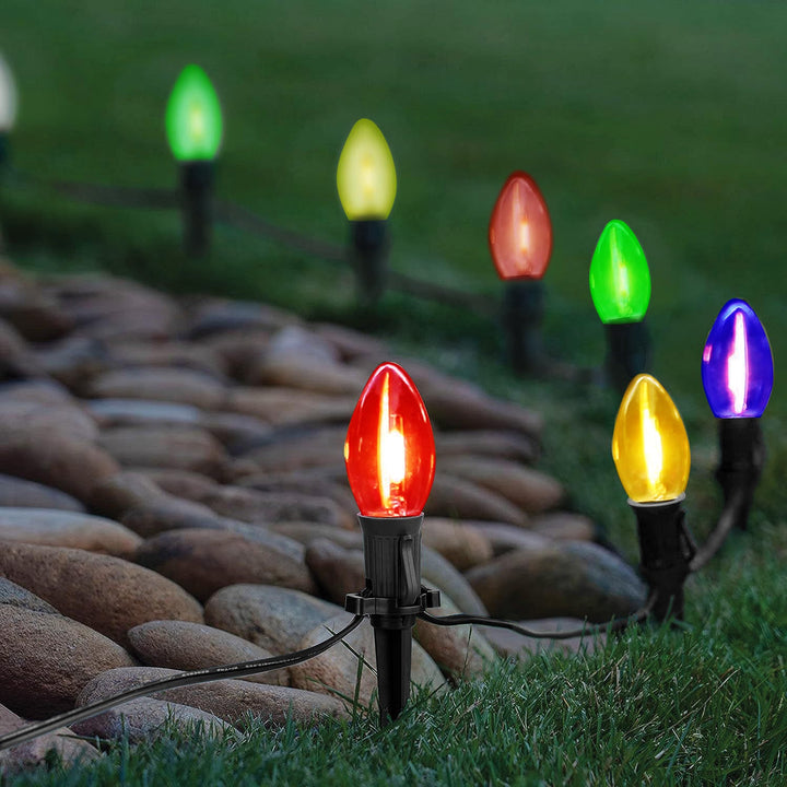 BowLift | Modern Minimalist Waterproof Solar Christmas Waterdrop Plastic 12/25-Light Landscape Lighting Outdoor String Light For Garden