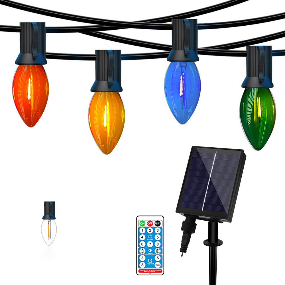 BowLift | Modern Minimalist Waterproof Solar Christmas Waterdrop Plastic 12/25-Light Landscape Lighting Outdoor String Light For Garden