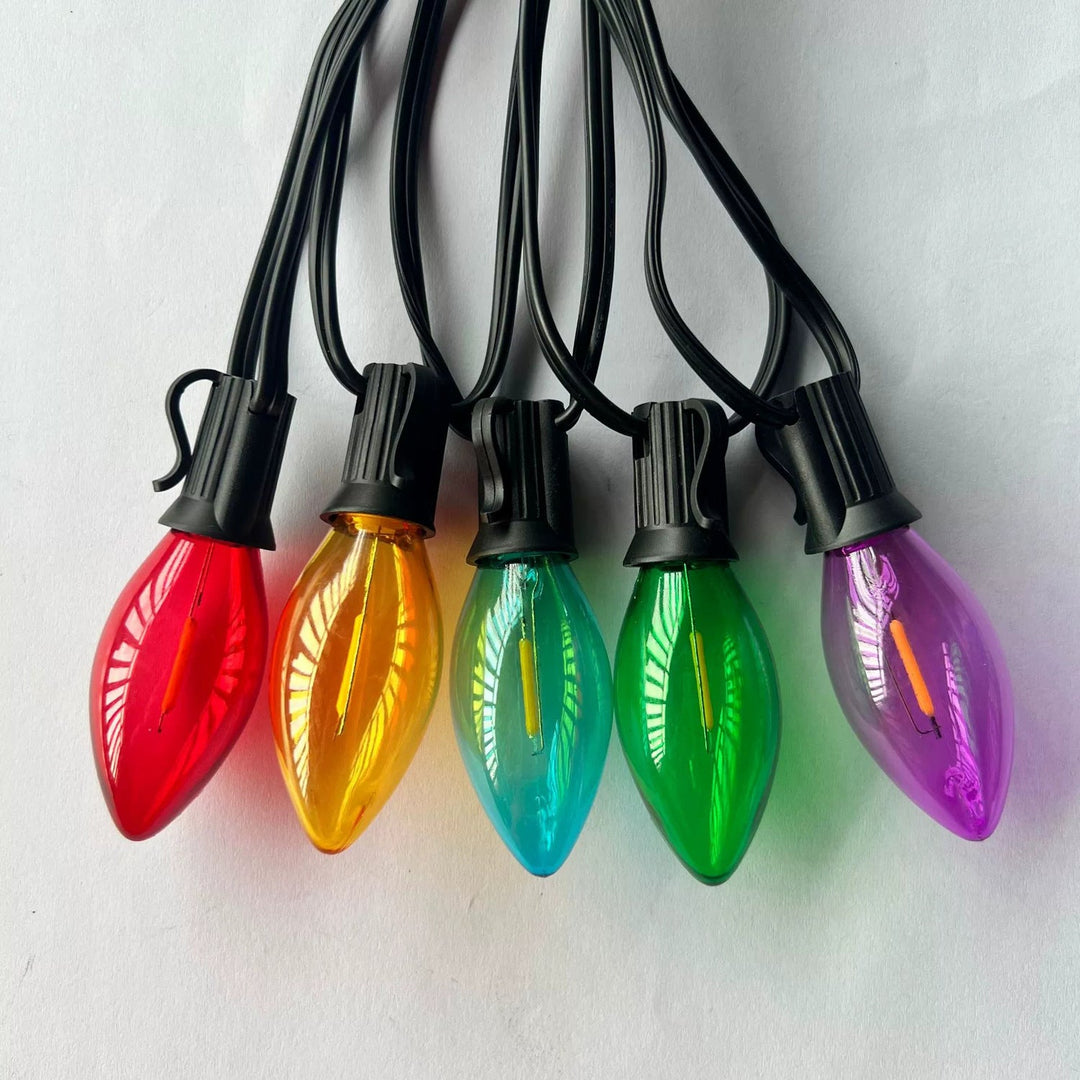 BowLift | Modern Minimalist Waterproof Solar Christmas Waterdrop Plastic 12/25-Light Landscape Lighting Outdoor String Light For Garden