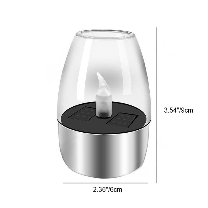 Modern Minimalist Candle Round PC Stainless Steel LED Outdoor Light For Garden | Bowlift