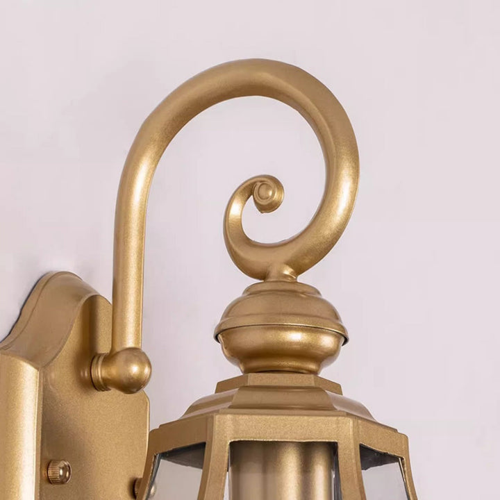 Contemporary Nordic Round Court Waterproof Glass Hardware 1-Light Wall Sconce Lamp For Outdoor Patio | Bowlift
