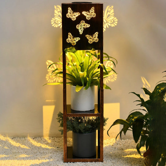 Modern Minimalist Rectangle Butterfly Hummingbird Dragonfly Iron LED Outdoor Light For Garden | Bowlift
