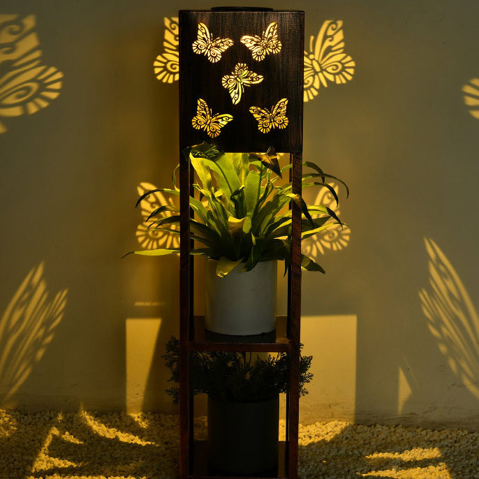 Modern Minimalist Rectangle Butterfly Hummingbird Dragonfly Iron LED Outdoor Light For Garden | Bowlift