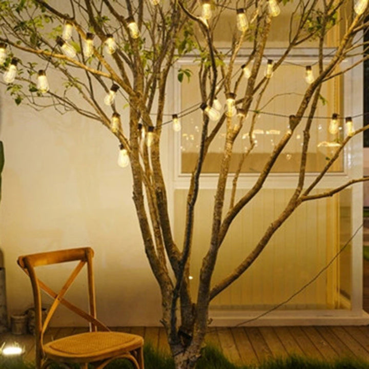 Modern Minimalist Round Long Line Glass Iron LED String Light For Garden | Bowlift