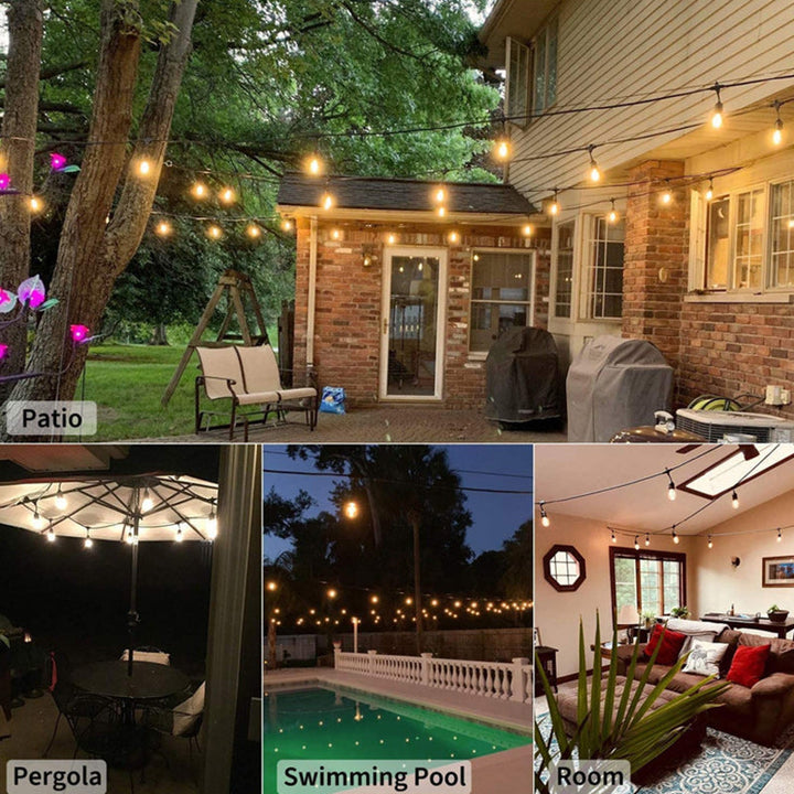 Modern Minimalist Round Long Line Glass Iron LED String Light For Garden | Bowlift