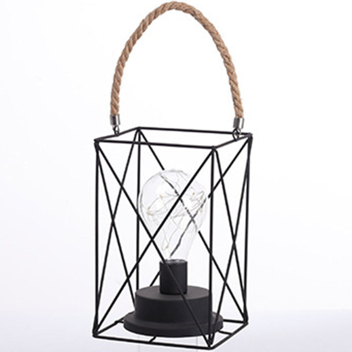 BowLift | Modern Minimalist Vertical Striped Square Round Iron LED Table Lamp For Living Room