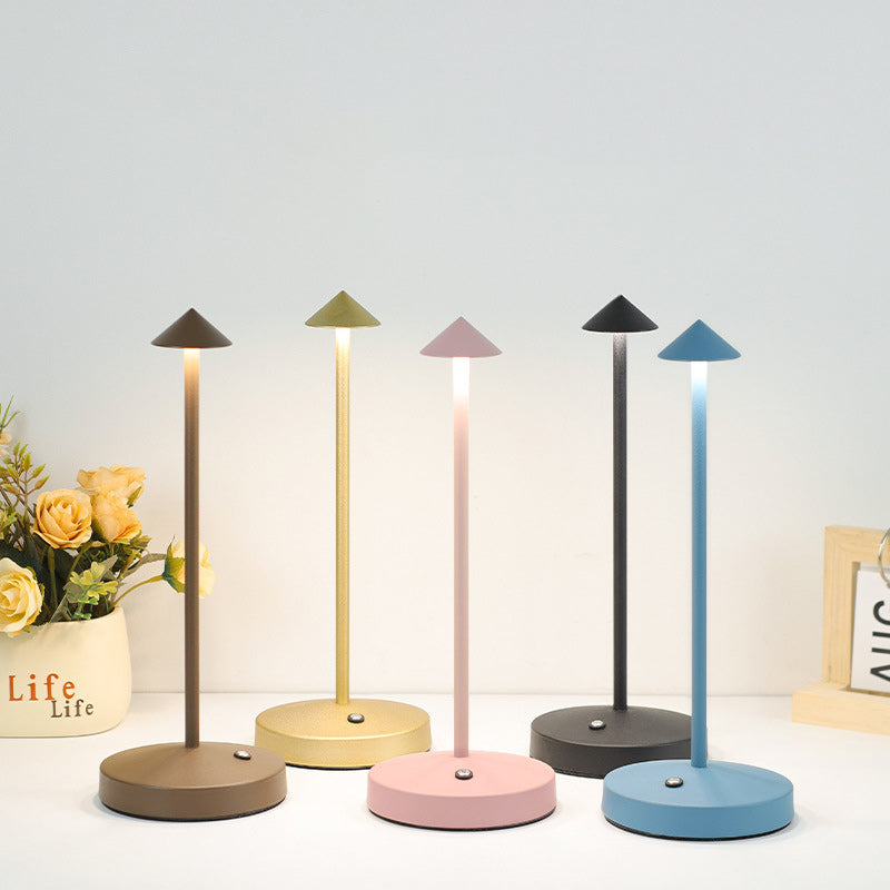 BowLift | Modern Simplicity Triangle Cone Round Acrylic Cylinder Iron LED Table Lamp for the Living Room