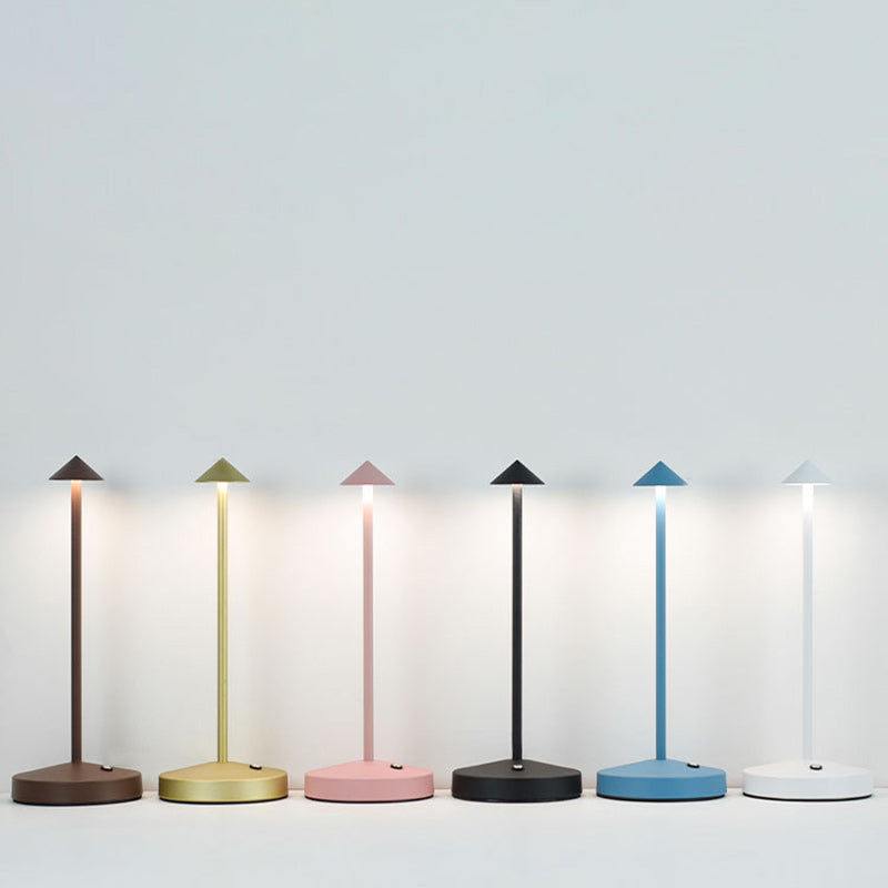 BowLift | Modern Simplicity Triangle Cone Round Acrylic Cylinder Iron LED Table Lamp for the Living Room