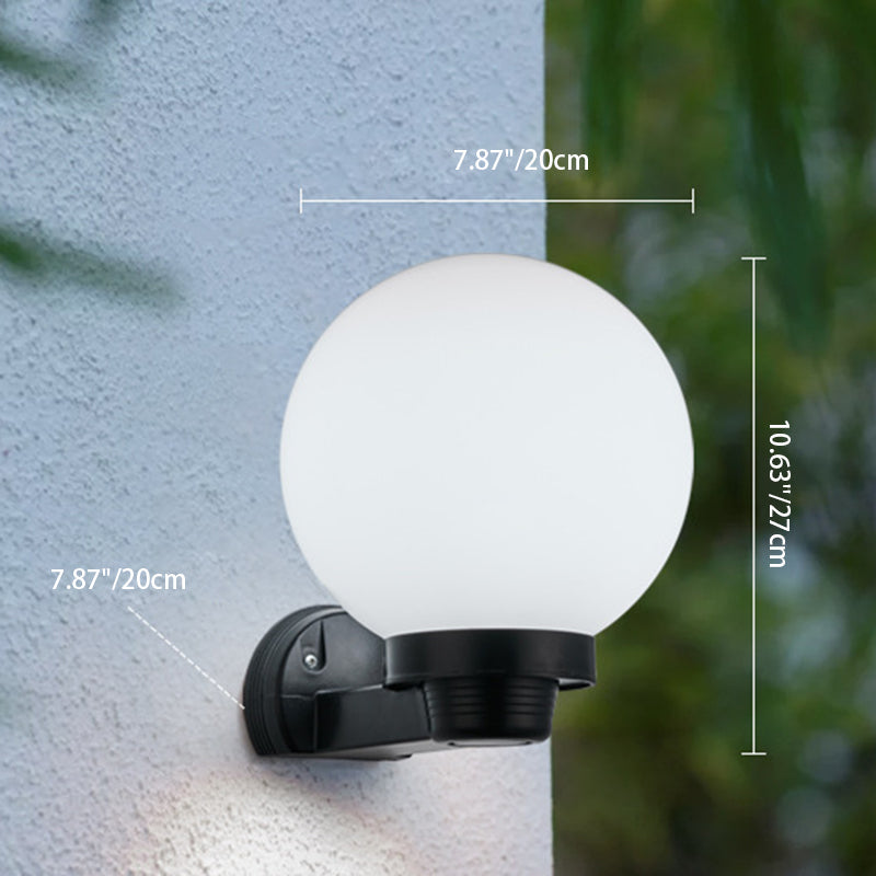 Modern Simplicity Flower Cone Square Cylinder Ball Acrylic ABS Iron 1-Light Wall Sconce Lamp For Outdoor Patio | Bowlift