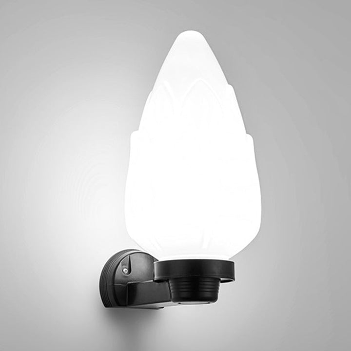 Modern Simplicity Flower Cone Square Cylinder Ball Acrylic ABS Iron 1-Light Wall Sconce Lamp For Outdoor Patio | Bowlift