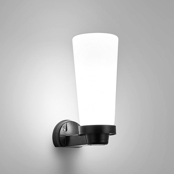 Modern Simplicity Flower Cone Square Cylinder Ball Acrylic ABS Iron 1-Light Wall Sconce Lamp For Outdoor Patio | Bowlift