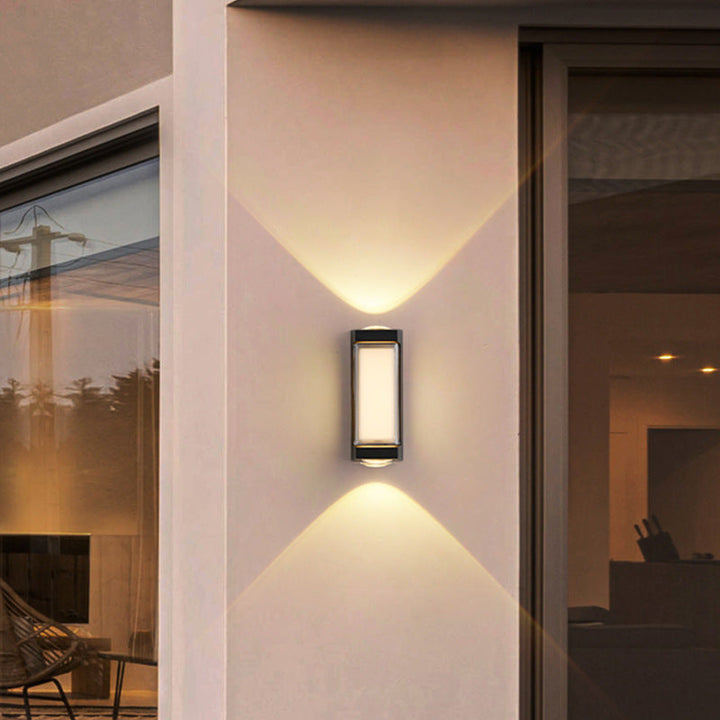 Modern Simplicity Rectangle Round Diamond PC Aluminum LED Wall Sconce Lamp For Garden | Bowlift