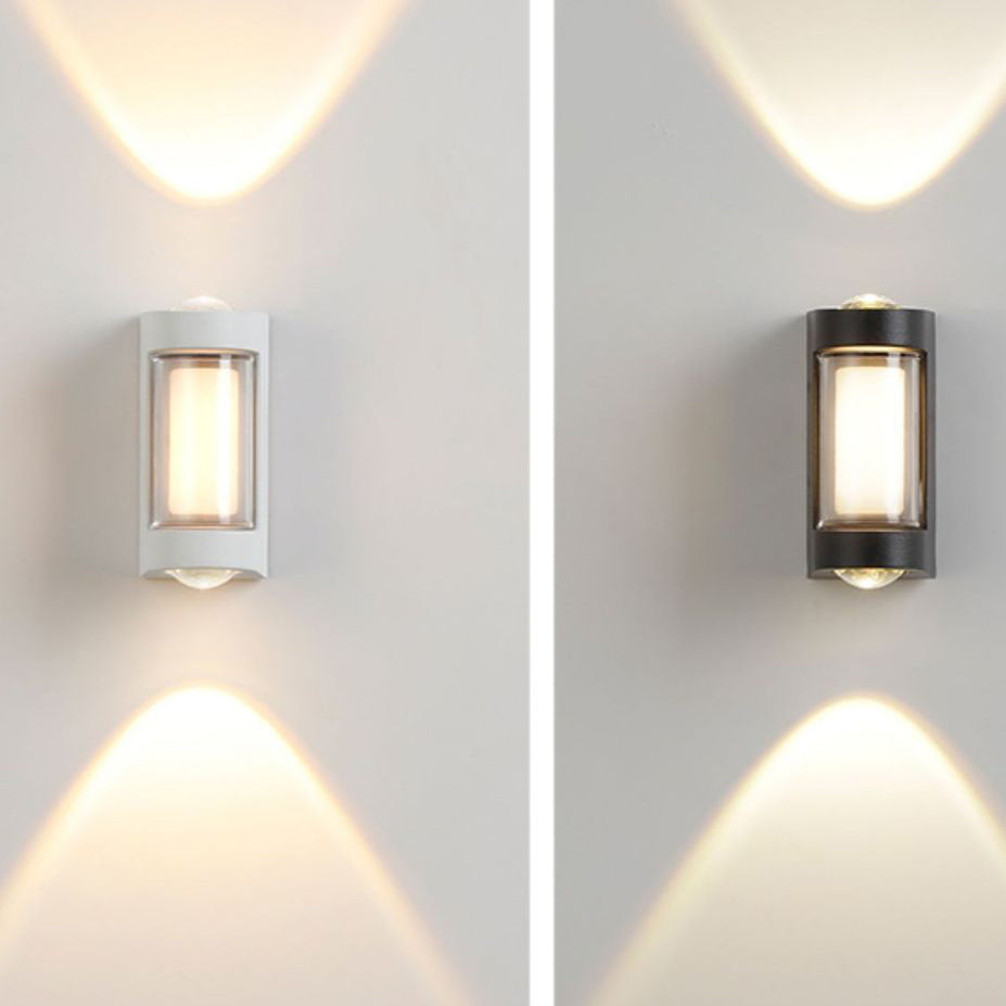 Modern Simplicity Rectangle Round Diamond PC Aluminum LED Wall Sconce Lamp For Garden | Bowlift