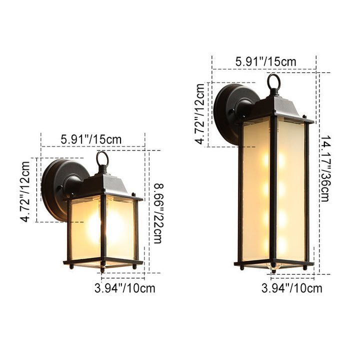 Modern Minimalist Square Rectangle Round Glass Aluminum 1-Light Wall Sconce Lamp For Garden | Bowlift