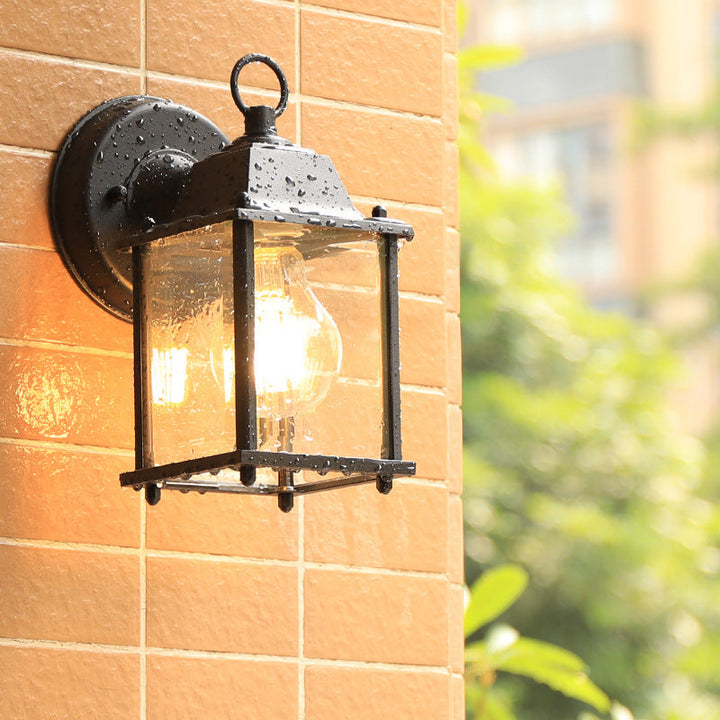 Modern Minimalist Square Rectangle Round Glass Aluminum 1-Light Wall Sconce Lamp For Garden | Bowlift