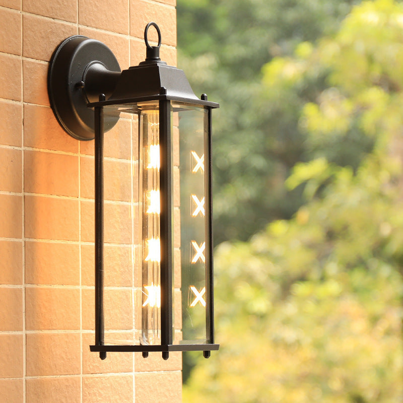 Modern Minimalist Square Rectangle Round Glass Aluminum 1-Light Wall Sconce Lamp For Garden | Bowlift