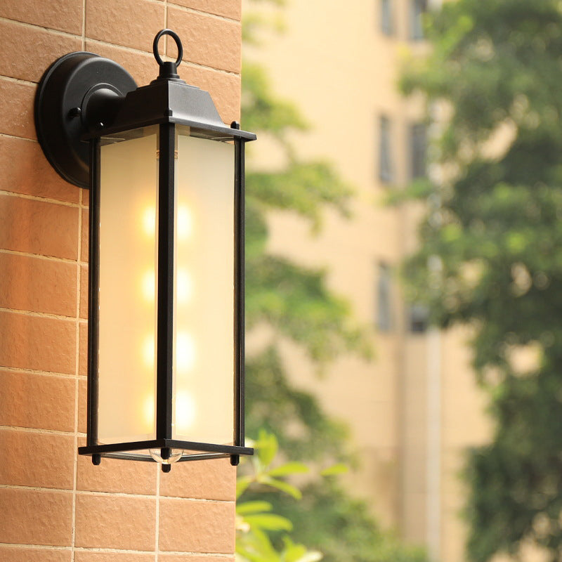 Modern Minimalist Square Rectangle Round Glass Aluminum 1-Light Wall Sconce Lamp For Garden | Bowlift