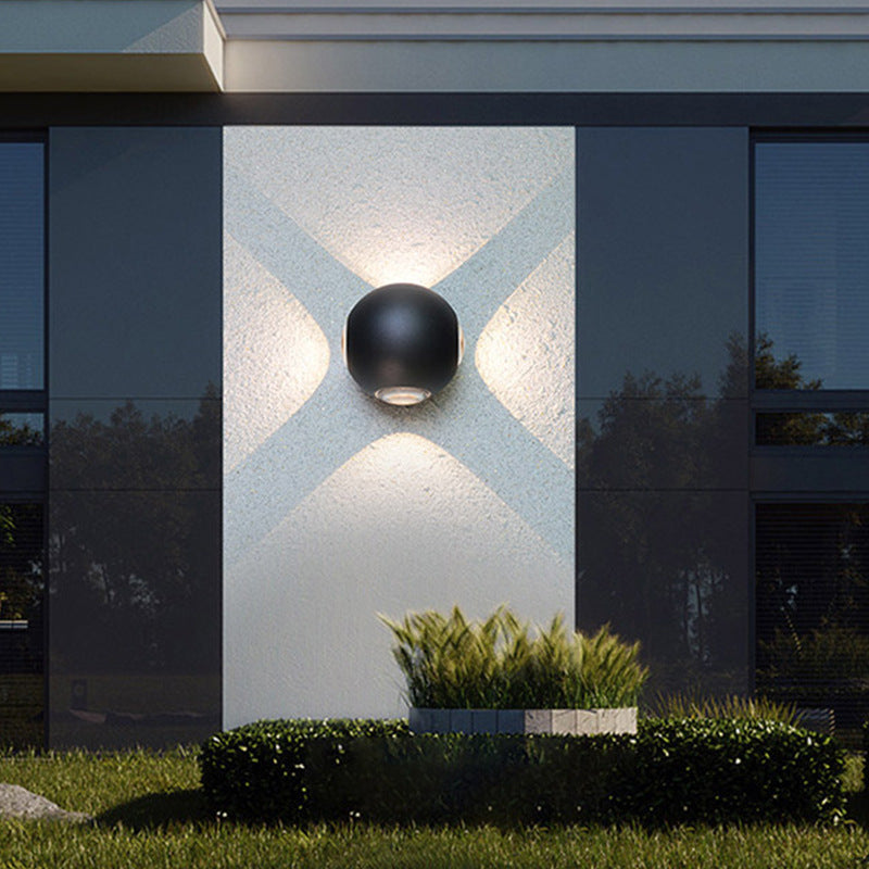 Modern Minimalist Round Square Orb Lens Aluminum LED Wall Sconce Lamp For Garden | Bowlift