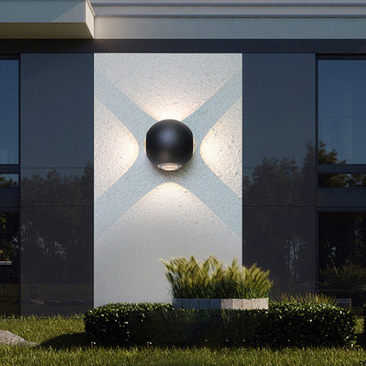 Modern Minimalist Round Square Orb Lens Aluminum LED Wall Sconce Lamp For Garden | Bowlift