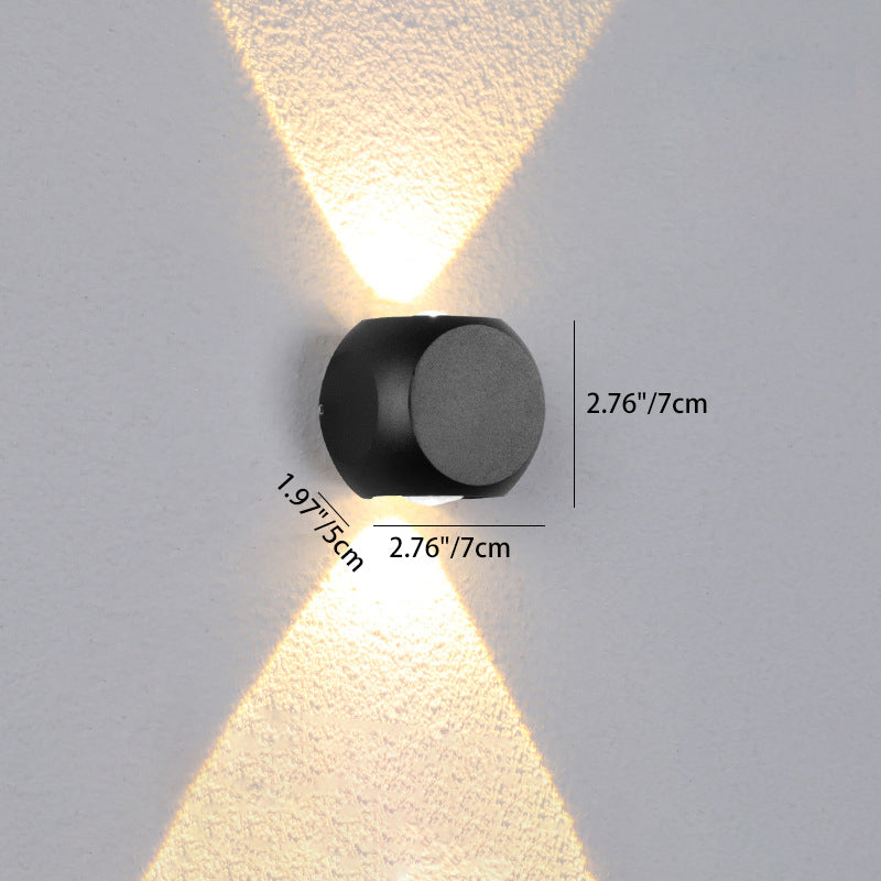 Modern Minimalist Round Square Orb Lens Aluminum LED Wall Sconce Lamp For Garden | Bowlift
