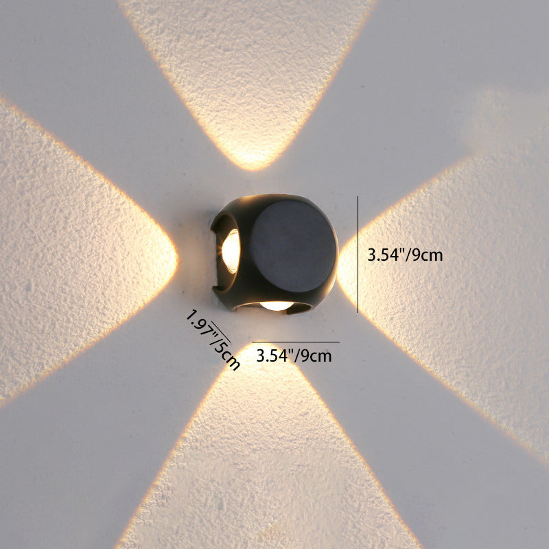 Modern Minimalist Round Square Orb Lens Aluminum LED Wall Sconce Lamp For Garden | Bowlift