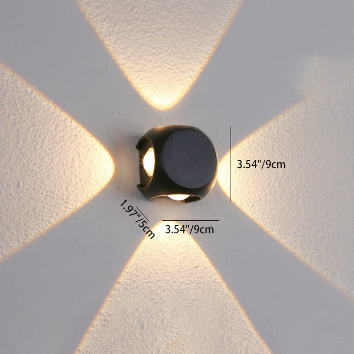Modern Minimalist Round Square Orb Lens Aluminum LED Wall Sconce Lamp For Garden | Bowlift