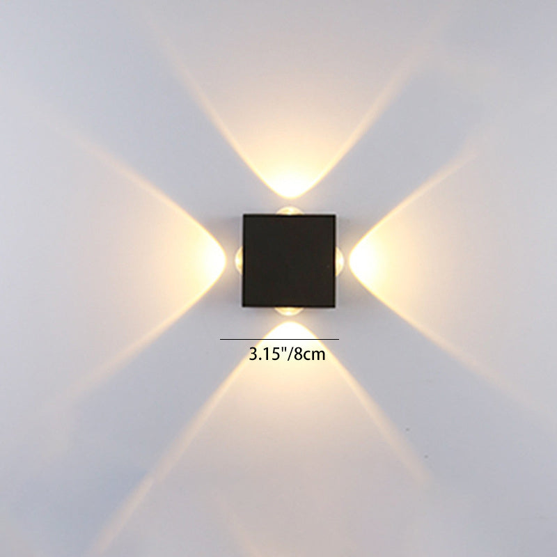 Modern Minimalist Round Square Orb Lens Aluminum LED Wall Sconce Lamp For Garden | Bowlift