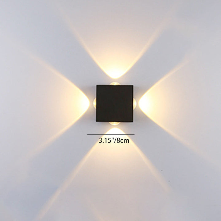 Modern Minimalist Round Square Orb Lens Aluminum LED Wall Sconce Lamp For Garden | Bowlift