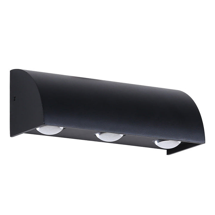 Modern Simplicity Waterproof Arched Cylindrical Aluminium PC LED Wall Sconce Lamp For Outdoor Patio | Bowlift