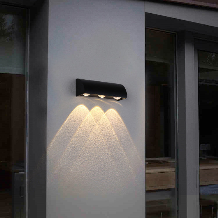 Modern Simplicity Waterproof Arched Cylindrical Aluminium PC LED Wall Sconce Lamp For Outdoor Patio | Bowlift