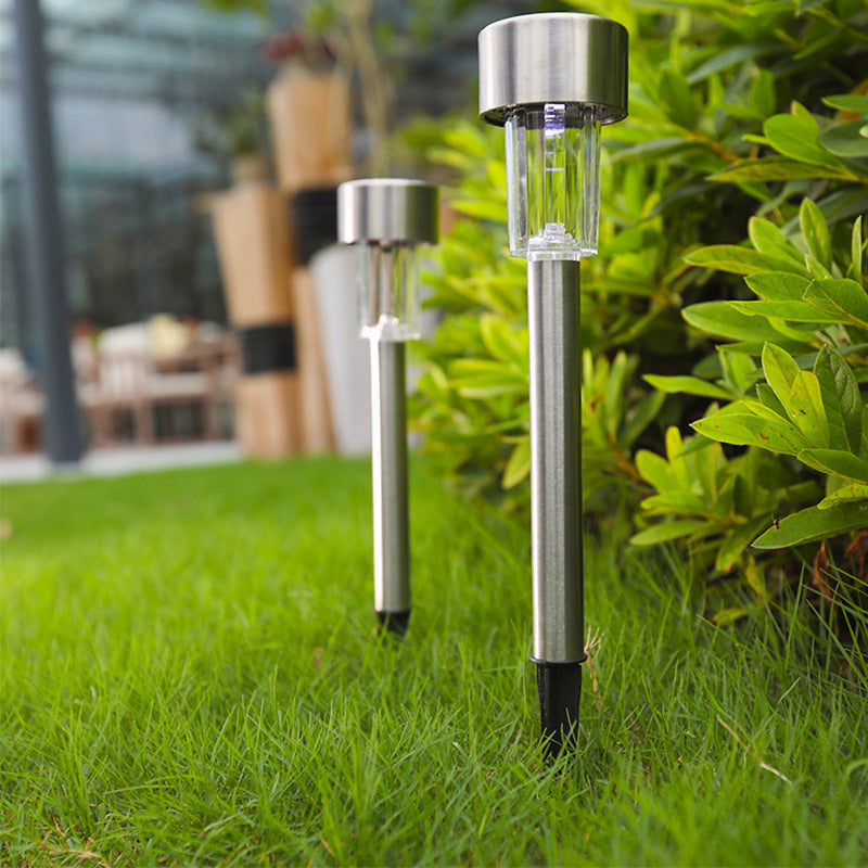 BowLift | Modern simplicity solar waterproof stainless steel cylinder LED landscape lighting outdoor light for the garden