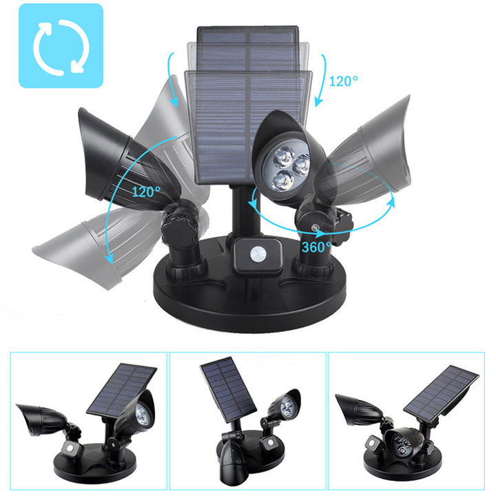 Modern Simplicity Solar Waterproof ABS PC Surveillance Camera Rotatable Motion Sensor LED Wall Sconce Lamp For Outdoor Patio | Bowlift