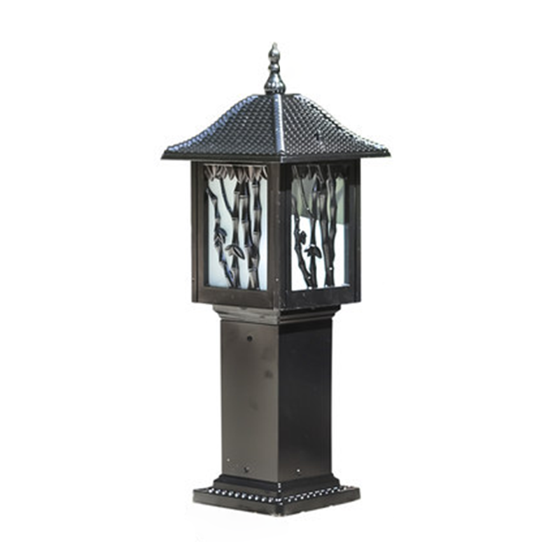 Traditional European Solar Waterproof Aluminum Cylinder Bamboo 1-Light Landscape Lighting Outdoor Light For Garden | Bowlift