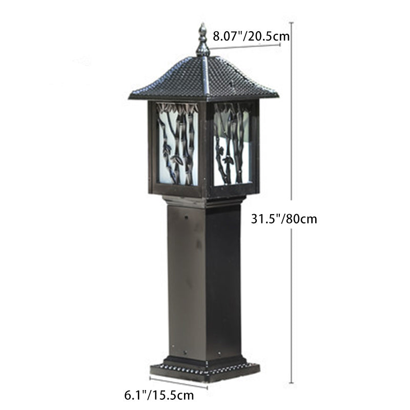 Traditional European Solar Waterproof Aluminum Cylinder Bamboo 1-Light Landscape Lighting Outdoor Light For Garden | Bowlift