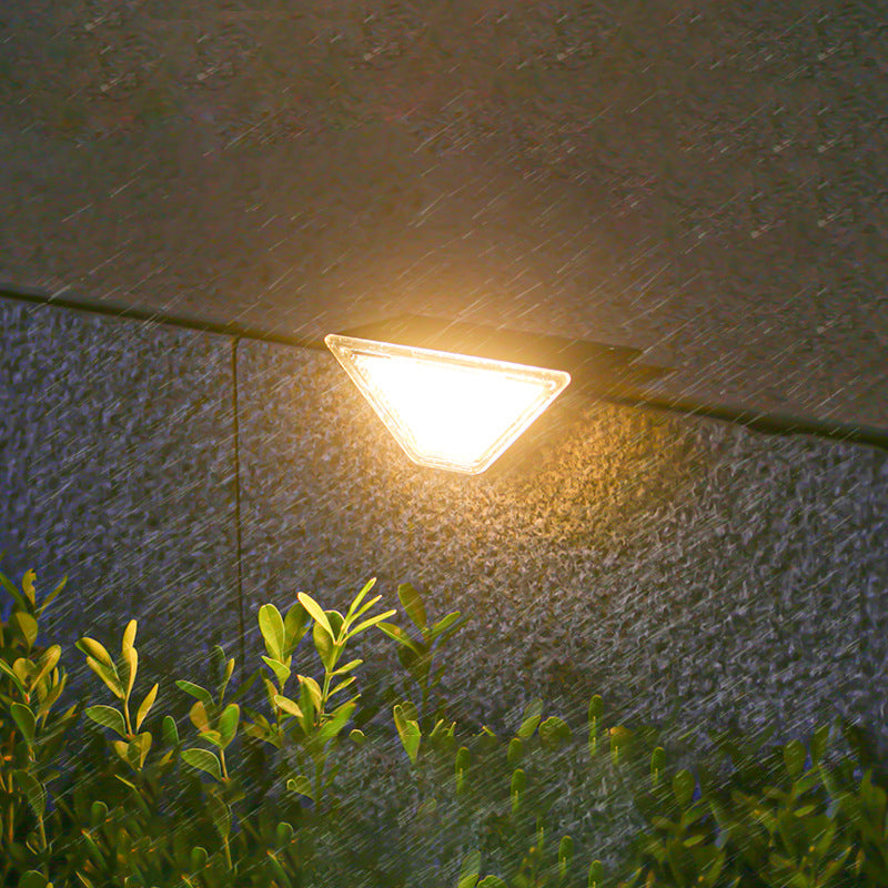 Modern Simplicity Solar Waterproof ABS PS Triangle LED Landscape Lighting Outdoor Light For Outdoor Patio | Bowlift