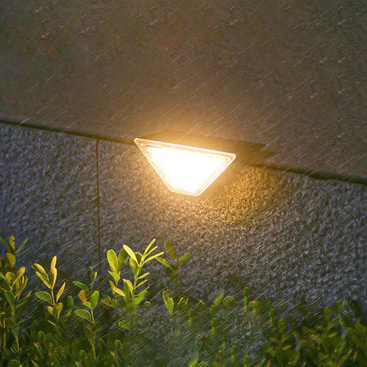 Modern Simplicity Solar Waterproof ABS PS Triangle LED Landscape Lighting Outdoor Light For Outdoor Patio | Bowlift