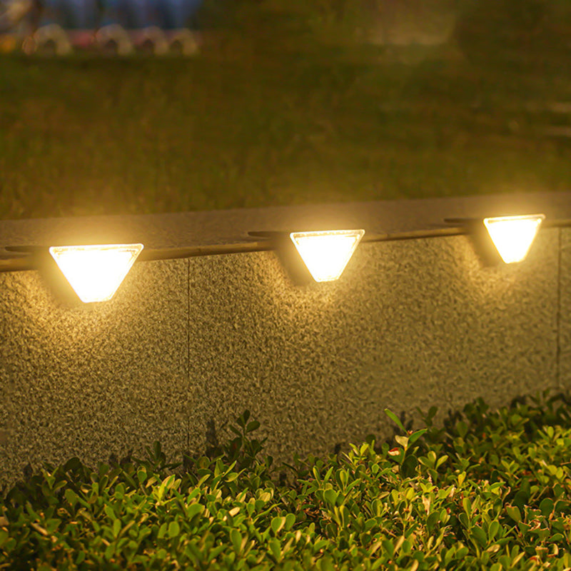Modern Simplicity Solar Waterproof ABS PS Triangle LED Landscape Lighting Outdoor Light For Outdoor Patio | Bowlift