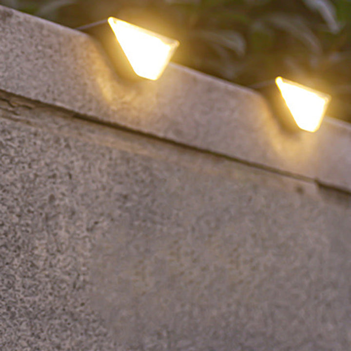 Modern Simplicity Solar Waterproof ABS PS Triangle LED Landscape Lighting Outdoor Light For Outdoor Patio | Bowlift