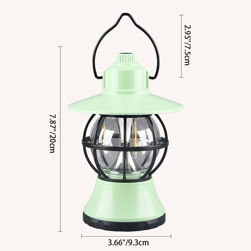 Contemporary Retro Waterproof Rechargeable/Battery ABS PS PP Steel Lantern Hanging LED Table Lamp Outdoor Light For Garden | Bowlift