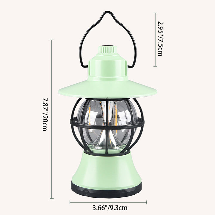 Contemporary Retro Waterproof Rechargeable/Battery ABS PS PP Steel Lantern Hanging LED Table Lamp Outdoor Light For Garden | Bowlift
