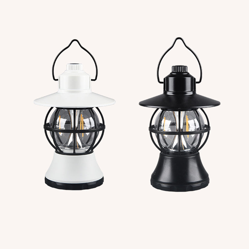 Contemporary Retro Waterproof Rechargeable/Battery ABS PS PP Steel Lantern Hanging LED Table Lamp Outdoor Light For Garden | Bowlift