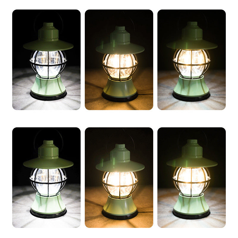 Contemporary Retro Waterproof Rechargeable/Battery ABS PS PP Steel Lantern Hanging LED Table Lamp Outdoor Light For Garden | Bowlift