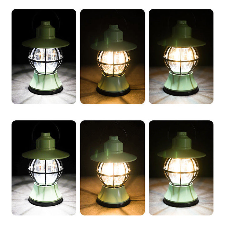 Contemporary Retro Waterproof Rechargeable/Battery ABS PS PP Steel Lantern Hanging LED Table Lamp Outdoor Light For Garden | Bowlift